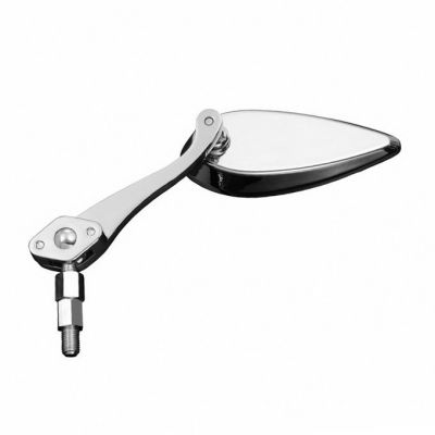 Motocyklová zrcátka Highway Hawk SHARP TEARDROP, Levá i Pravá strana, univerzální mimo Yamaha, chrom (2ks)